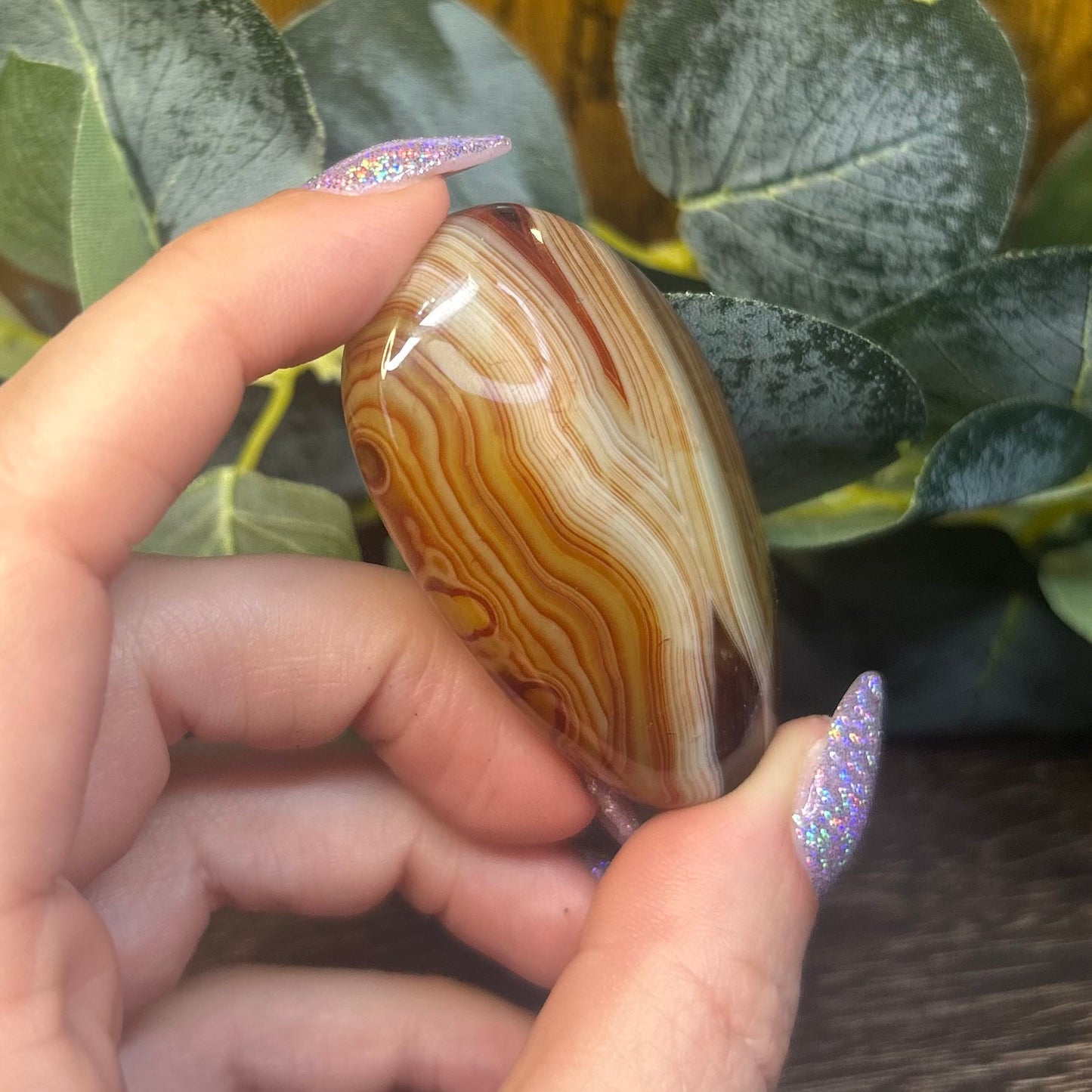 Sardonyx Banded Palm Stones
