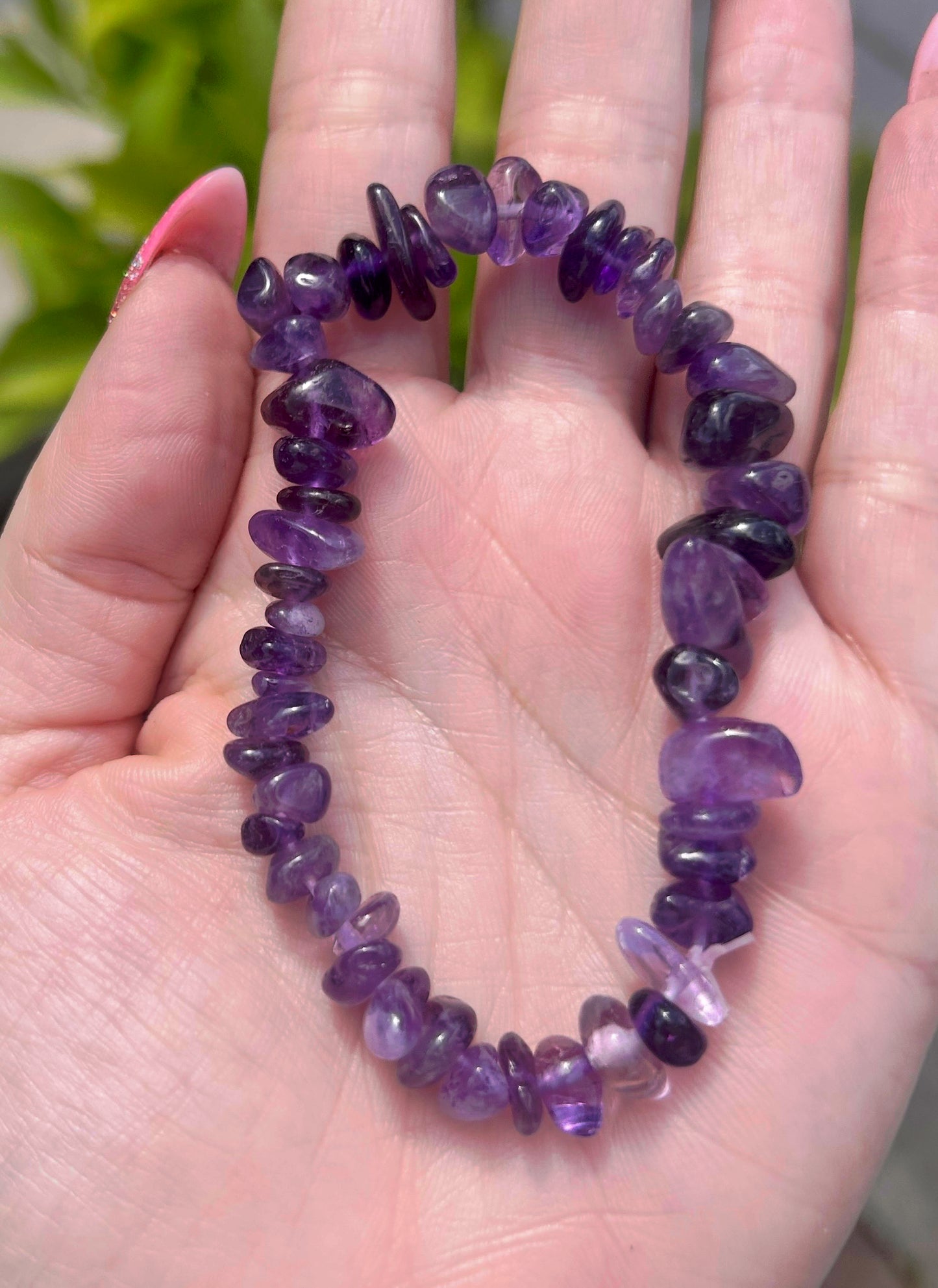 Amethyst Crystal Chip Bracelet
