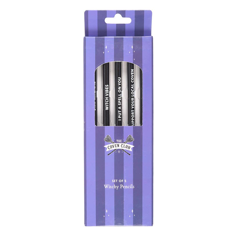 Pack of 5 Witchy Pencils