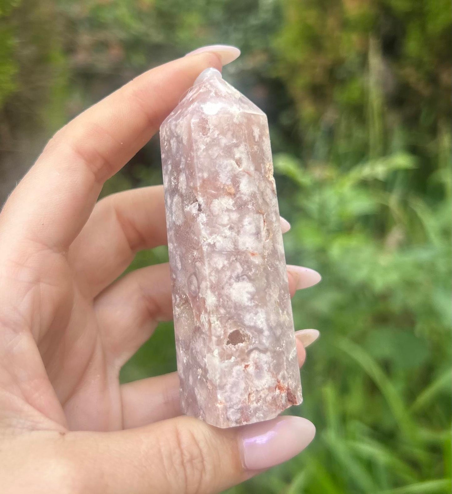 Baby Pink Flower Amethyst Agate Druzy