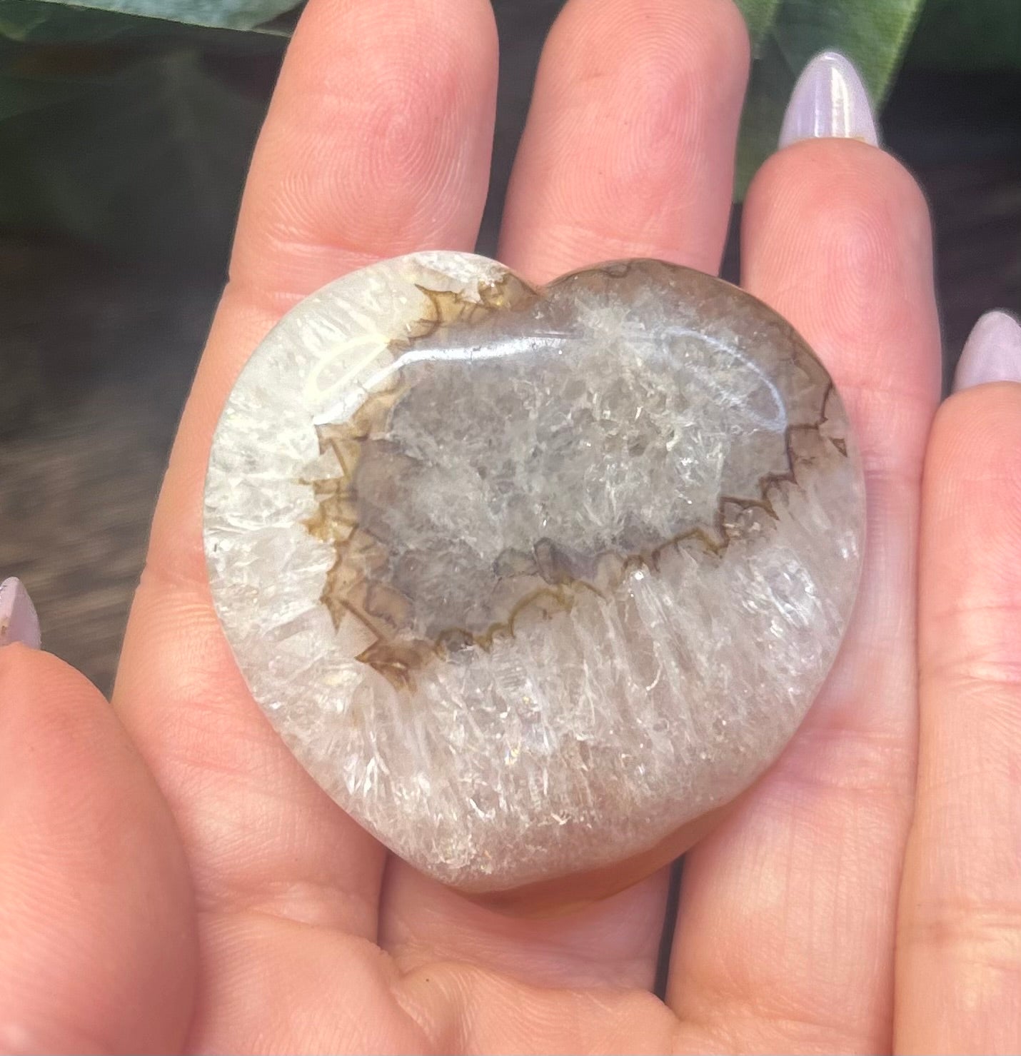 Carnelian Agate Crystal Heart