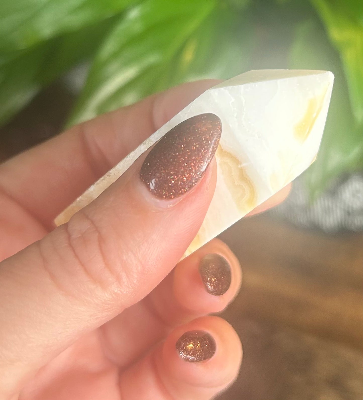 Orange Calcite Banded Tower (slight imperfection)