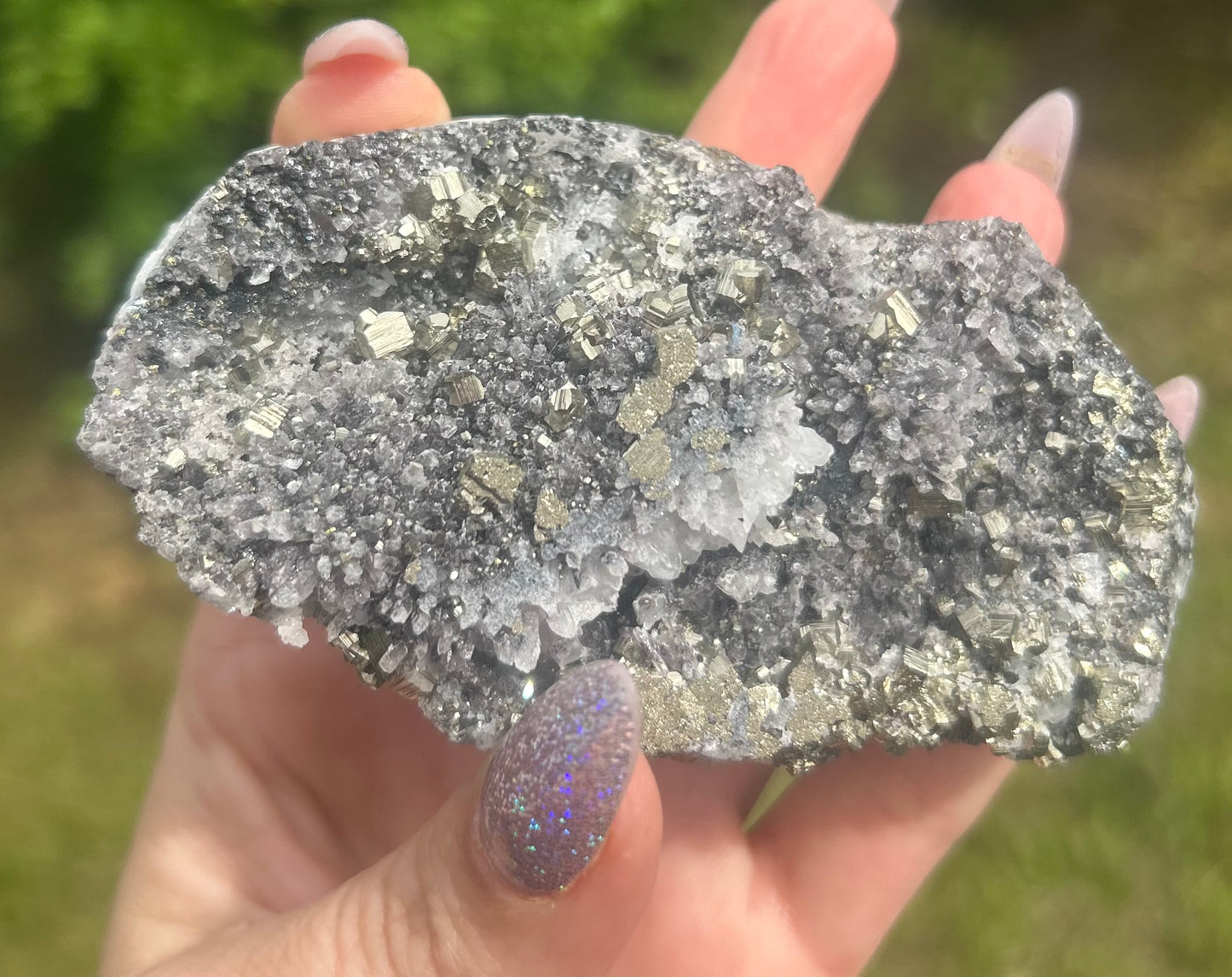 Quartz With Galena And AA Quality Pyrite Cubes