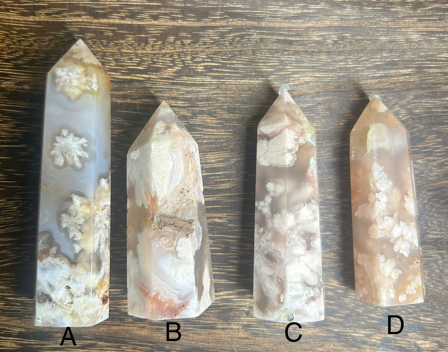 Flower Agate Crystal Tower