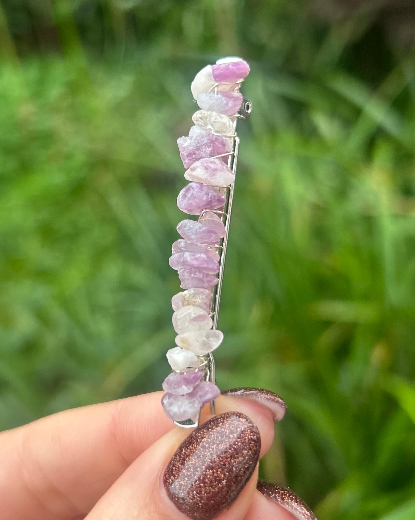 Amethyst Hair Slide