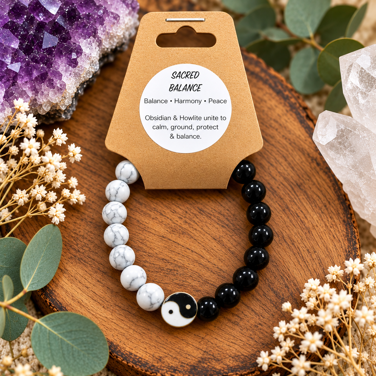 Sacred Balance Crystal Bracelet 8mm