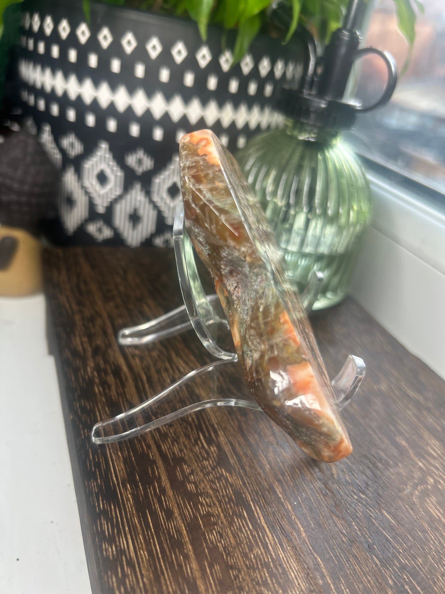 Moss Agate Crystal Slab