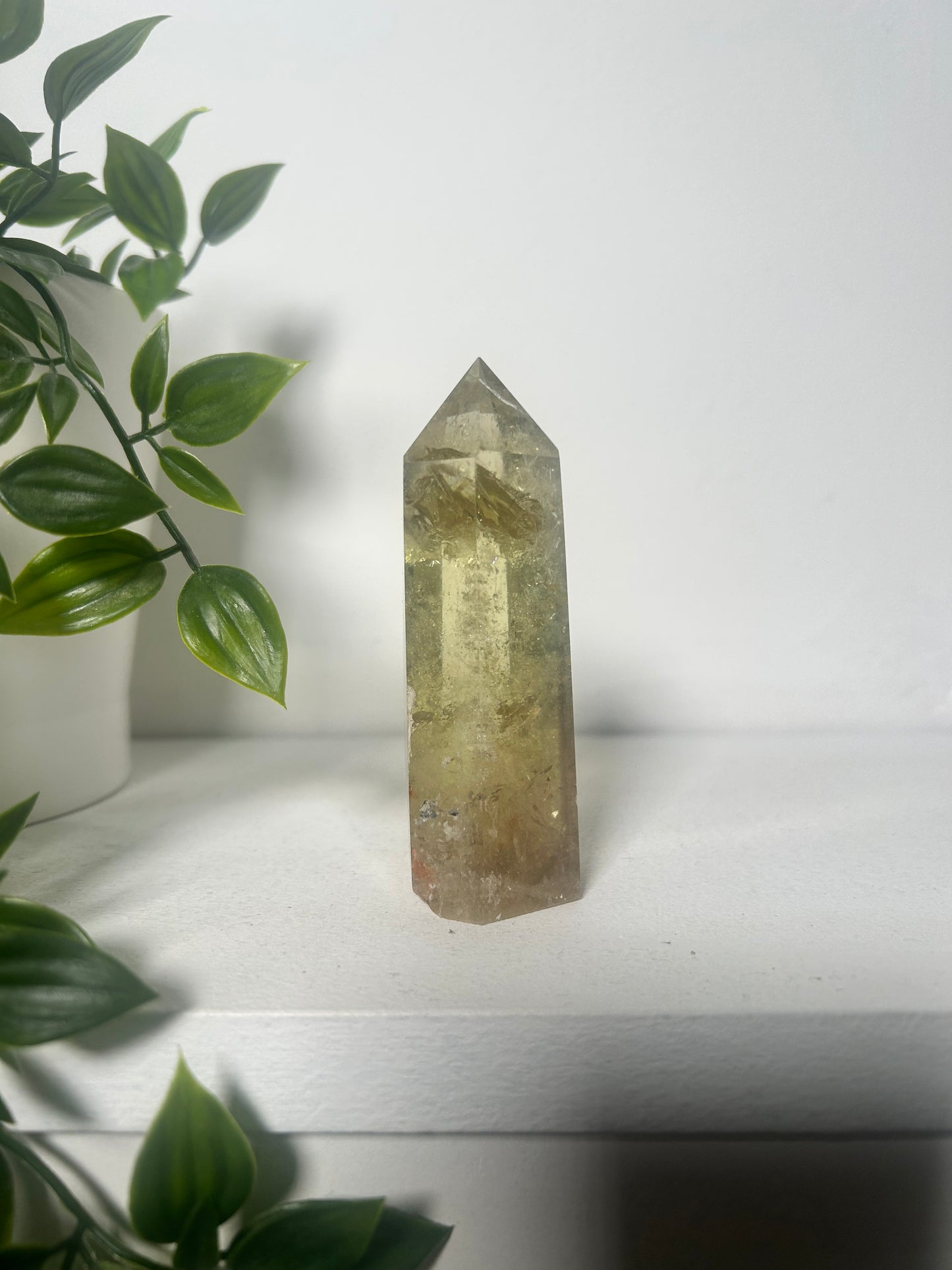 Citrine Tower With Iridescent