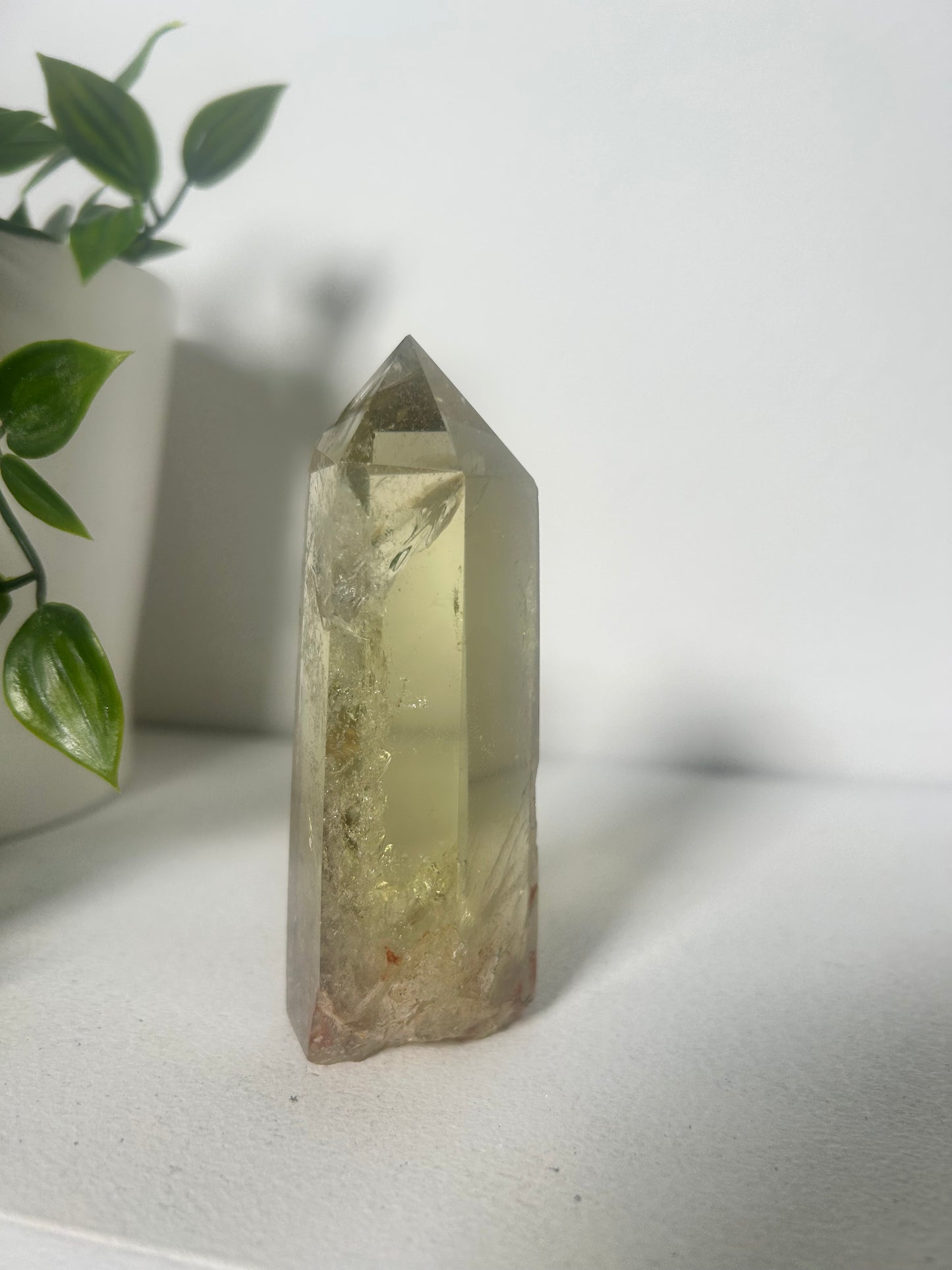 Citrine Tower With Iridescent
