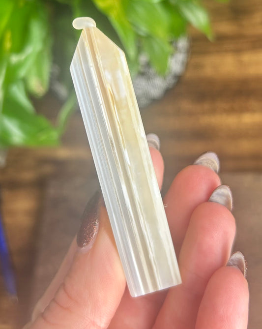 Agate Banded Crystal Tower