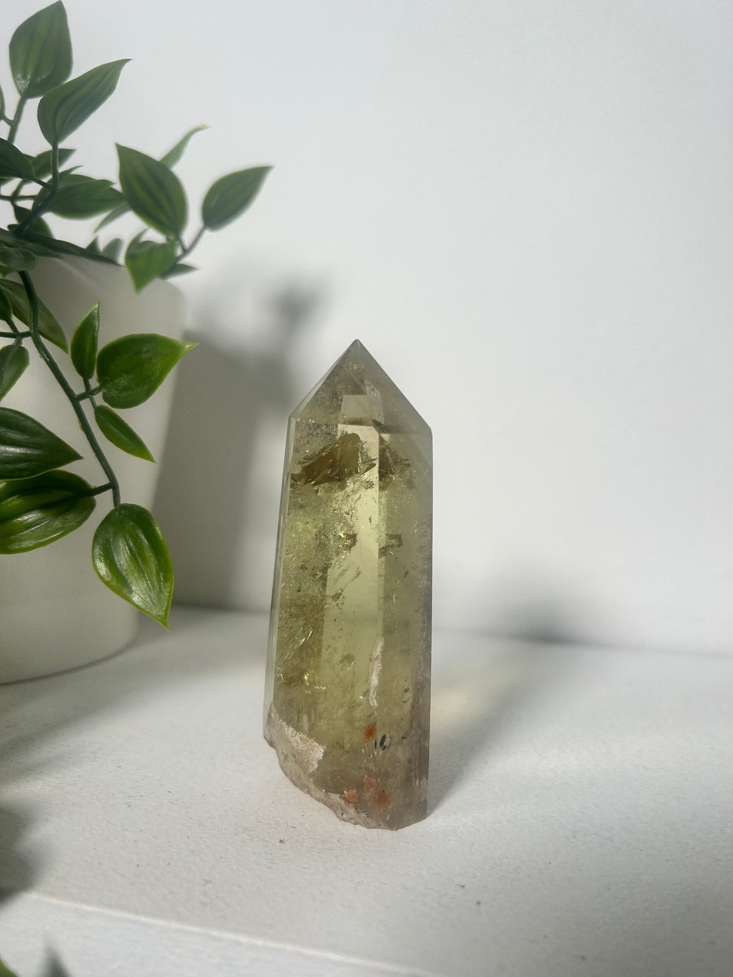 Citrine Tower With Iridescent