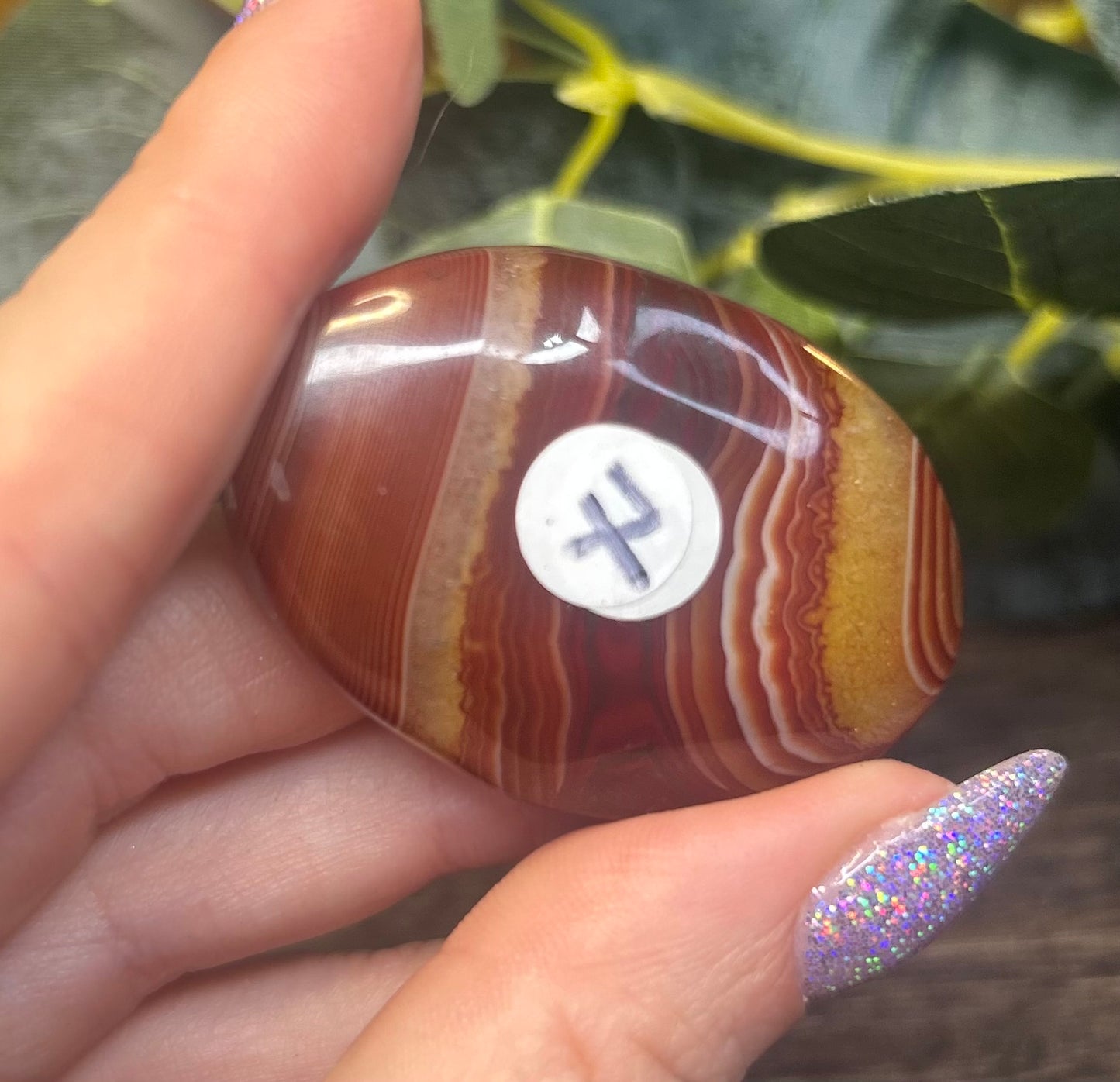 Sardonyx Banded Palm Stones