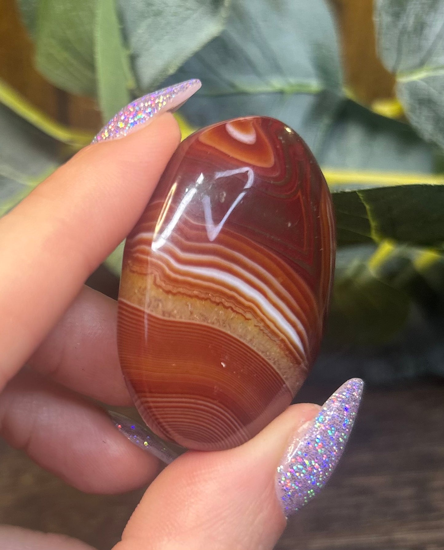 Sardonyx Banded Palm Stones