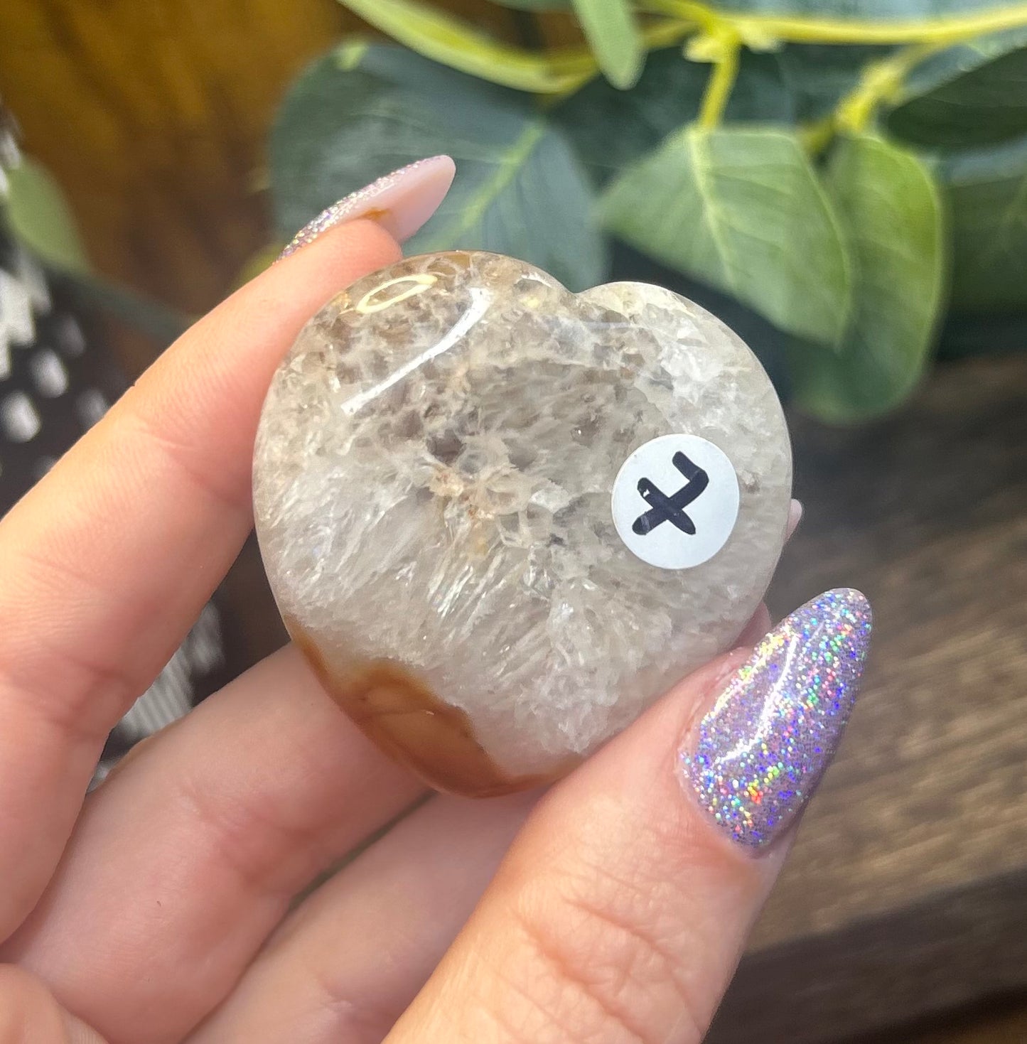 Carnelian Agate Crystal Heart