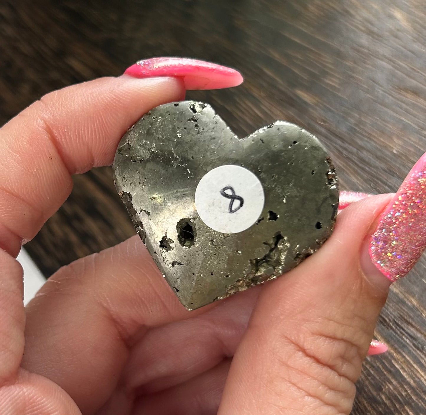 Pyrite Small Solid Pocket Heart