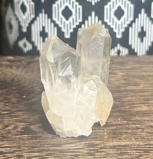 Kundalini Clear Quartz Laser Specimen With Rainbow Inclusion.