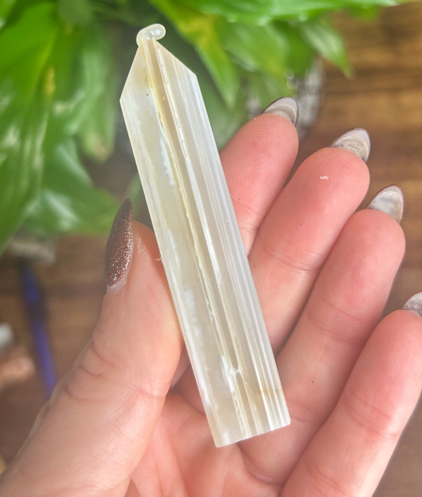 Agate Banded Crystal Tower