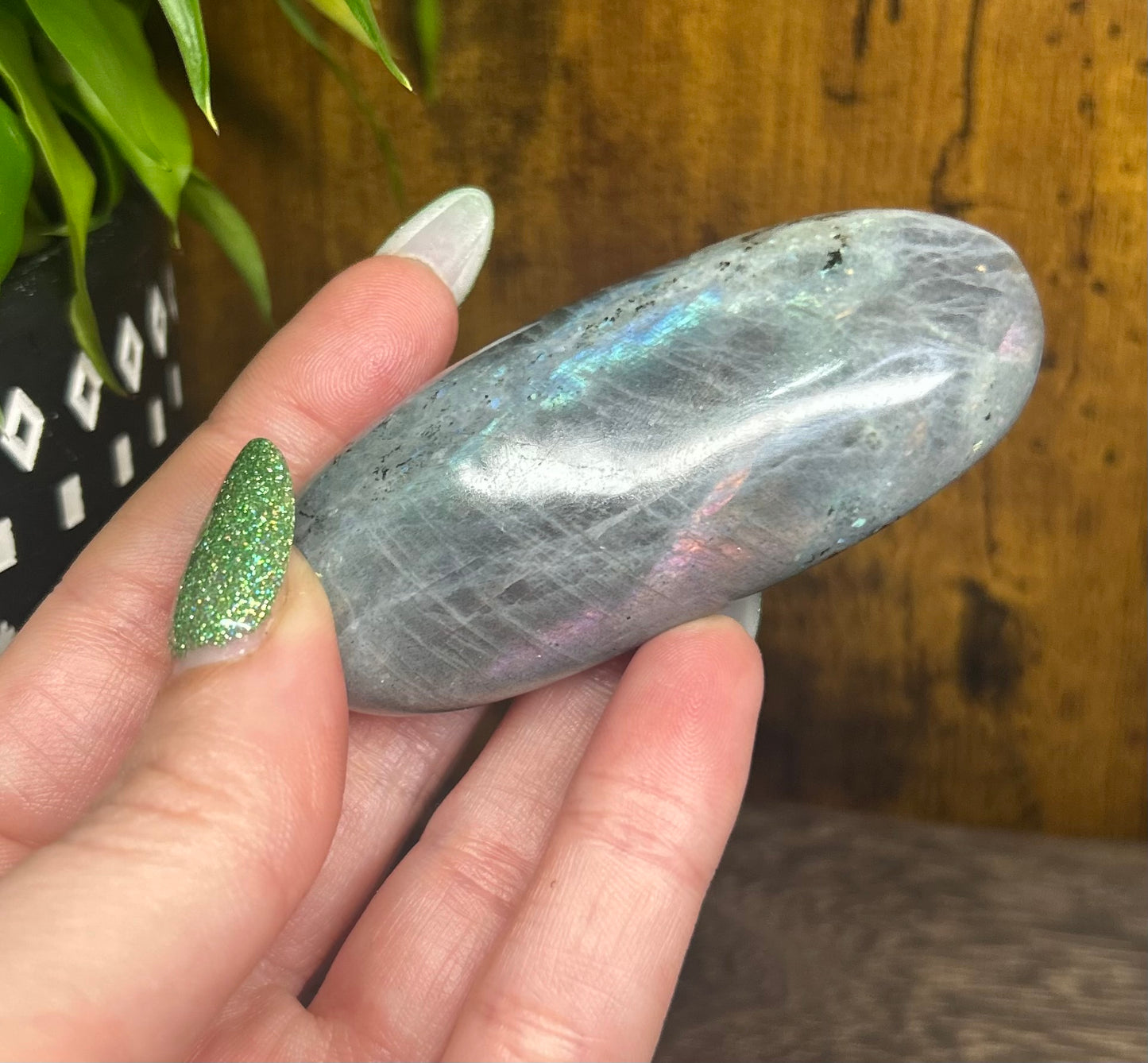 Labradorite Rainbow Flashy Palm Stone