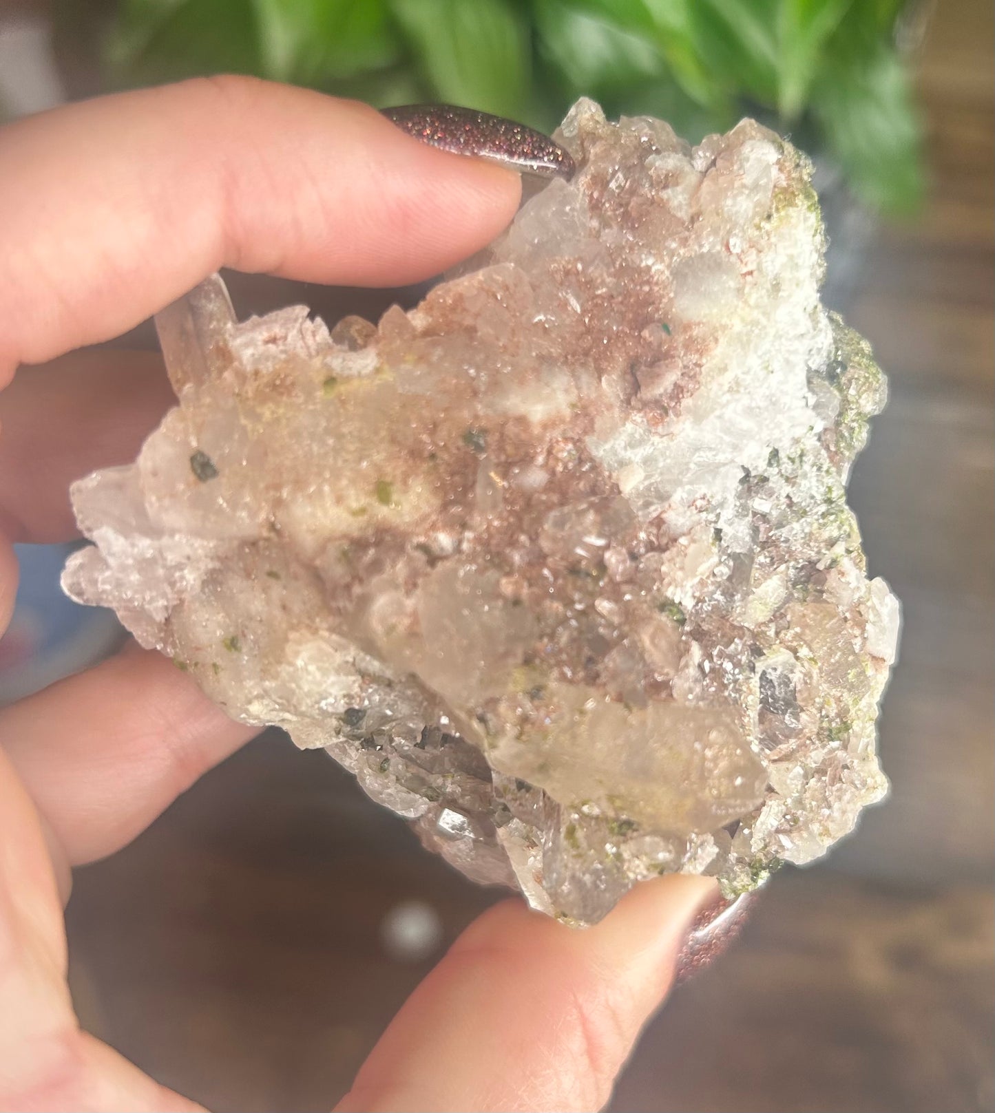 Quartz, Needle Quartz, Epidote, Galena, Calcite mixed Raw Specimen