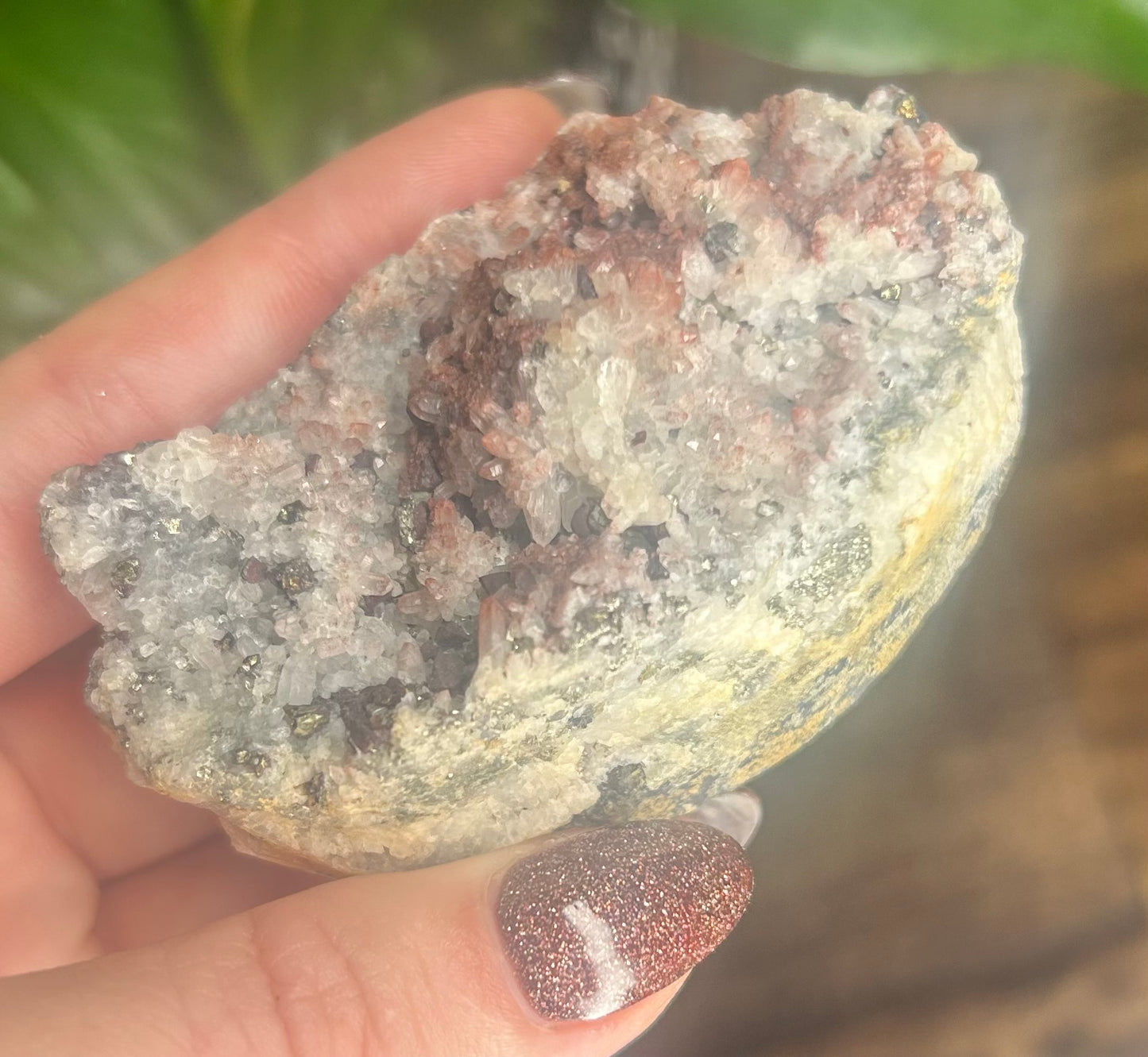 Red Quartz, Quartz, Galena & Pyrite Raw Specimen