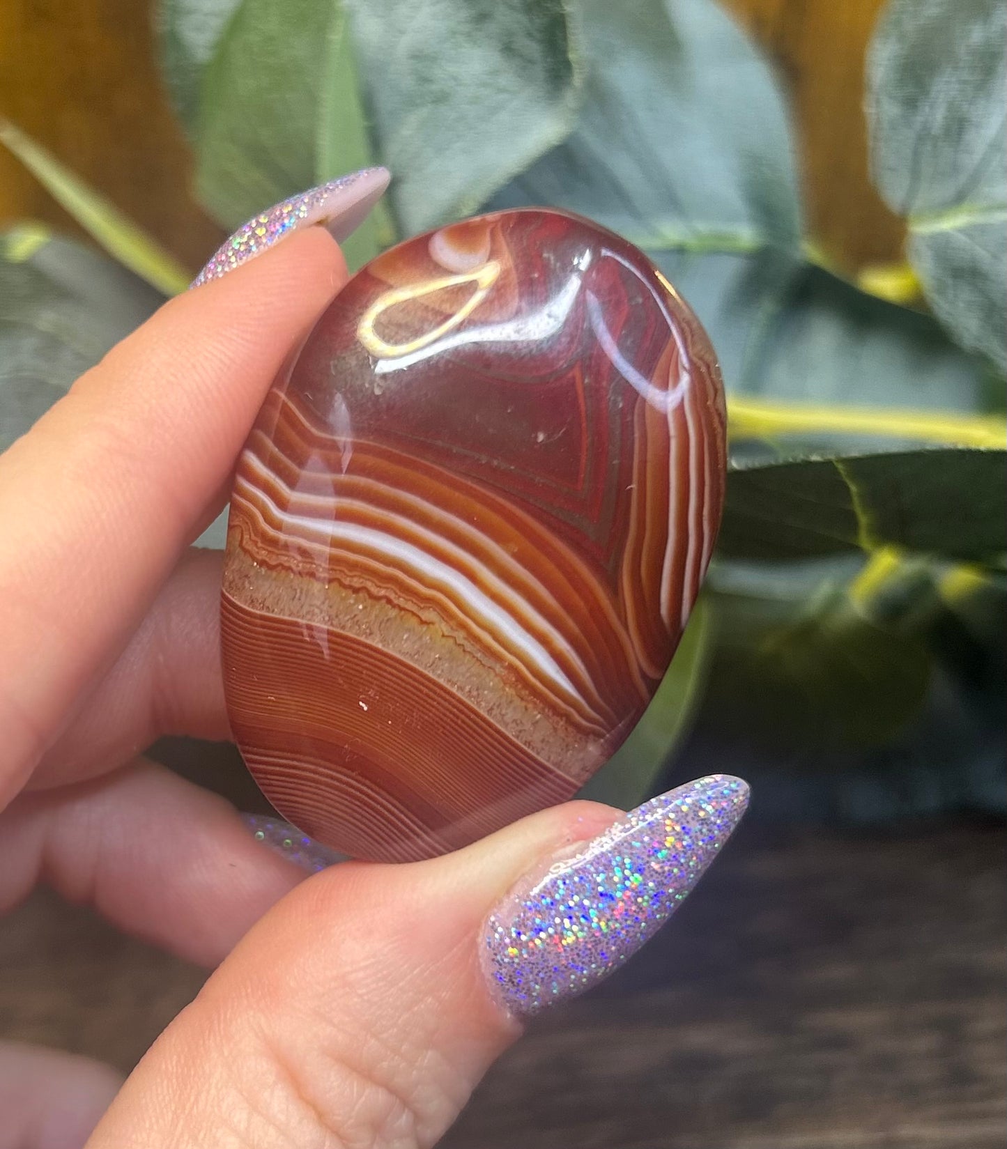 Sardonyx Banded Palm Stones