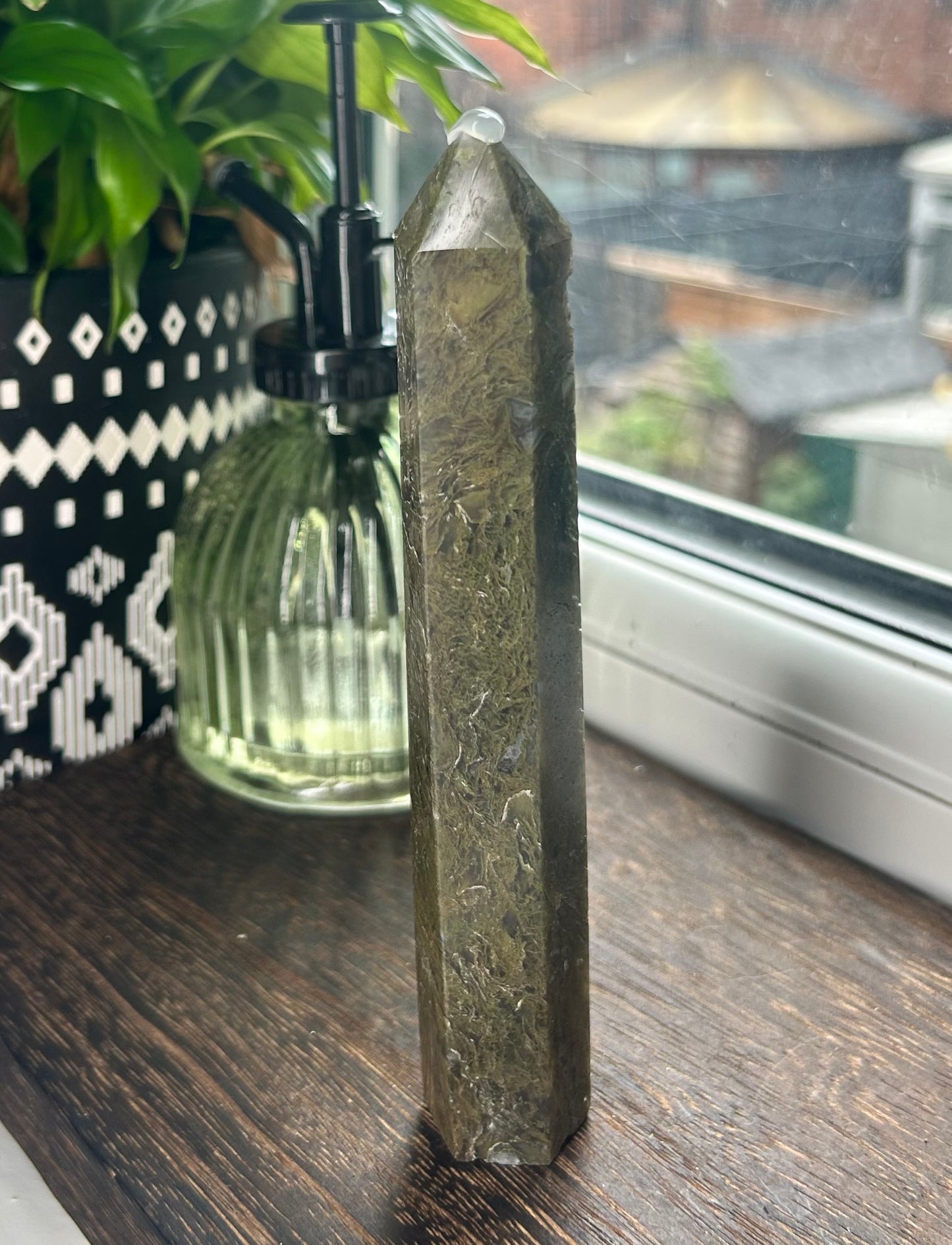 Moss Agate Tall Tower
