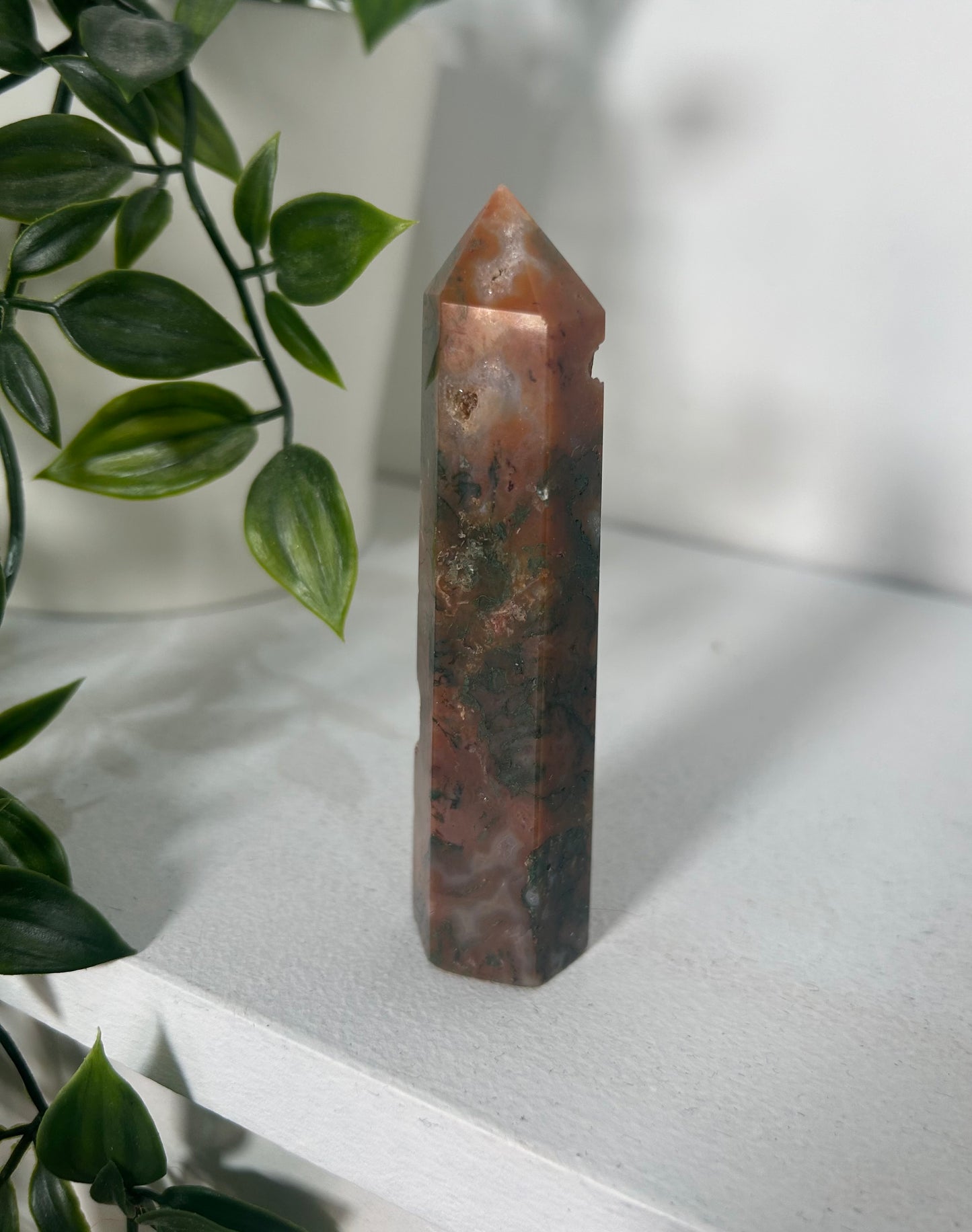Red Moss Agate Tower (F)