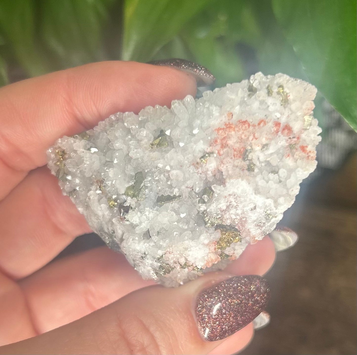 Quartz, Red Quartz, Aura Pyrite Specimen