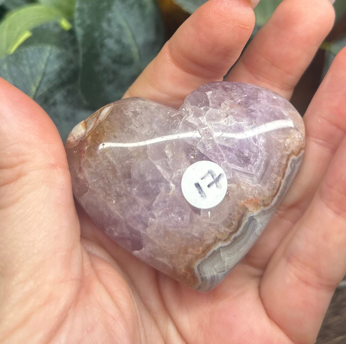 Amethyst Agate Heart