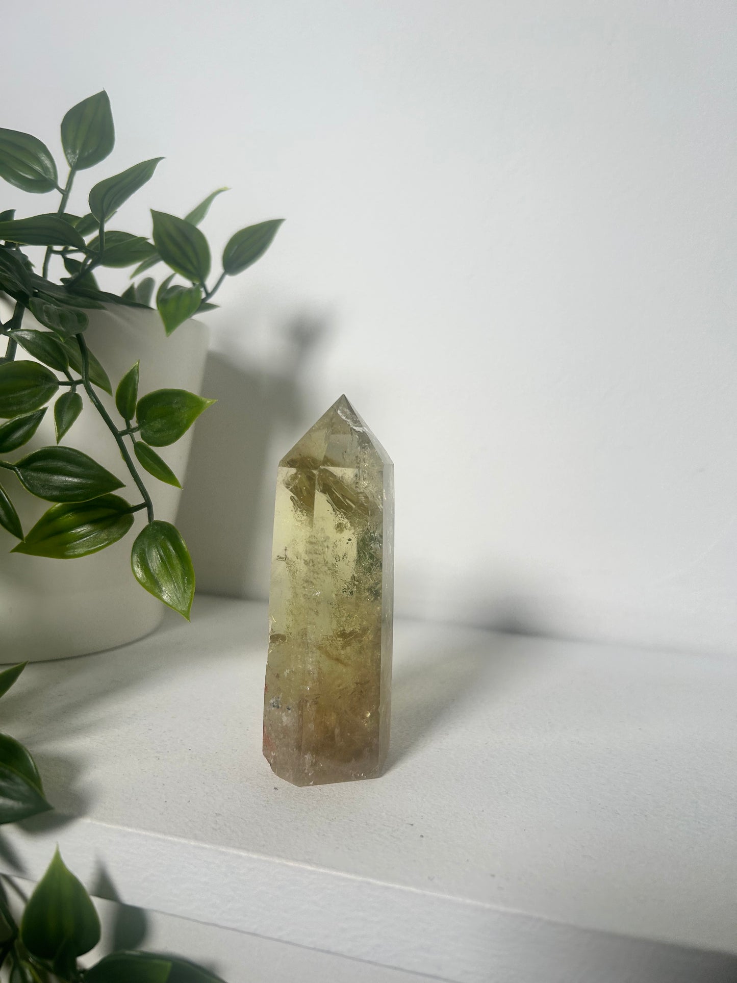 Citrine Tower With Iridescent