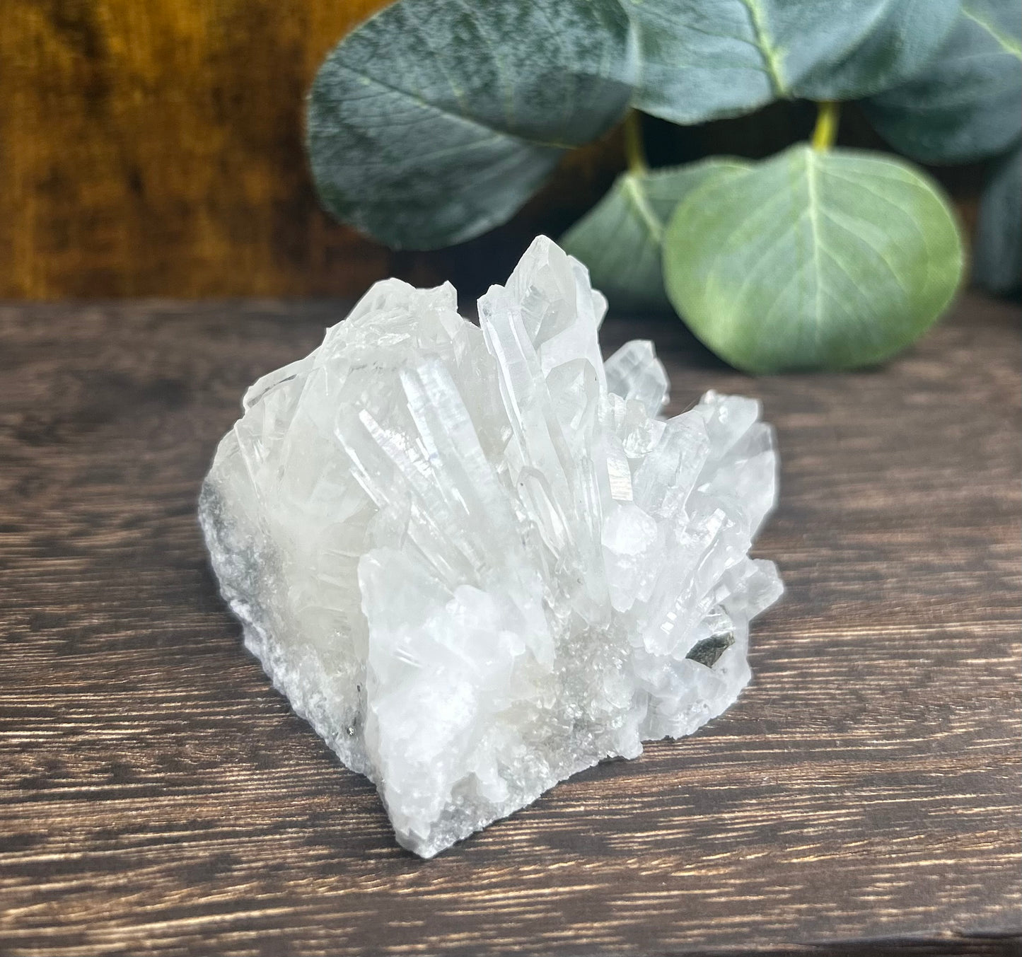 Quartz Needle Point Raw Specimen With Pyrite
