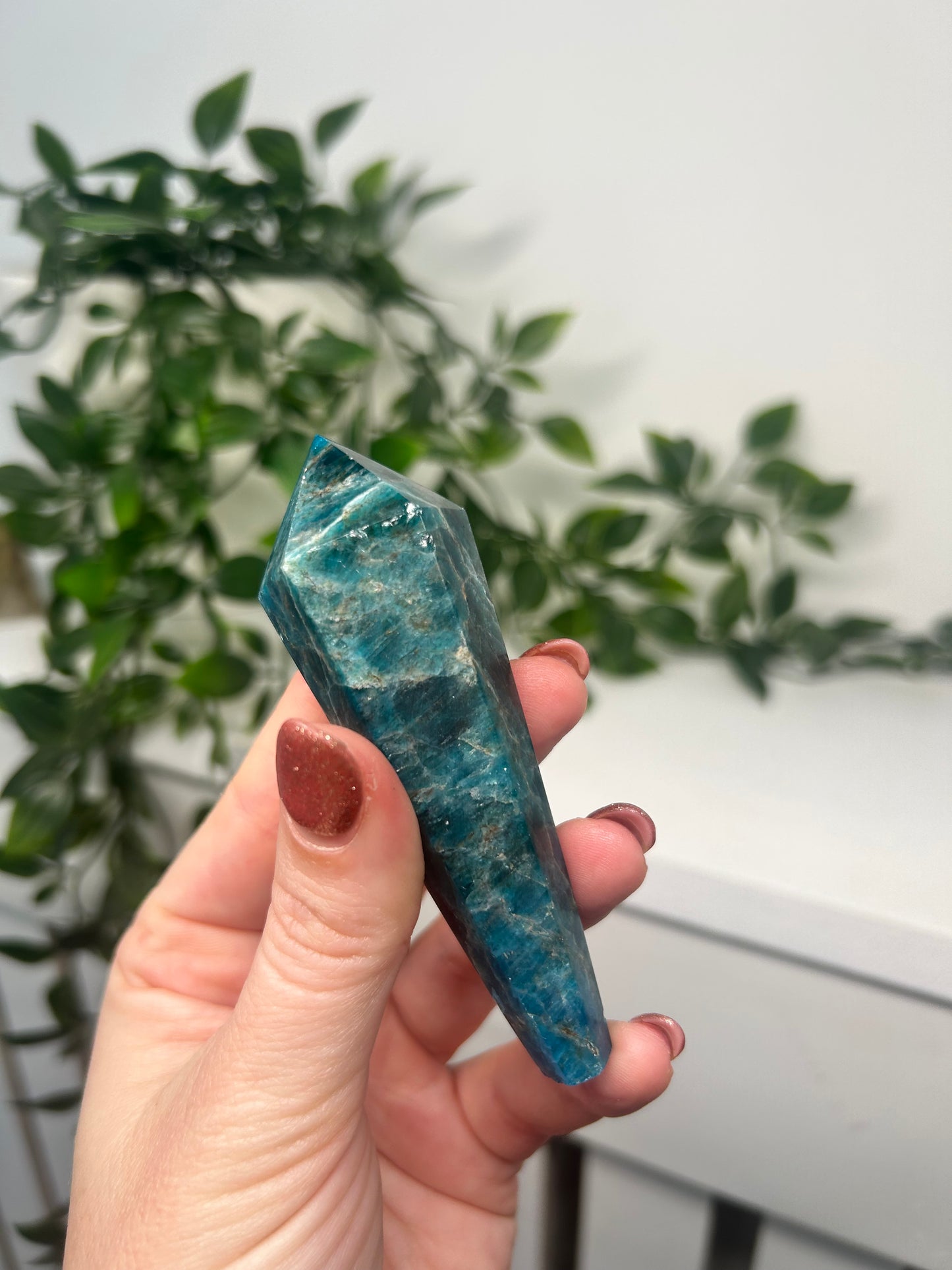 Blue Apatite Wand