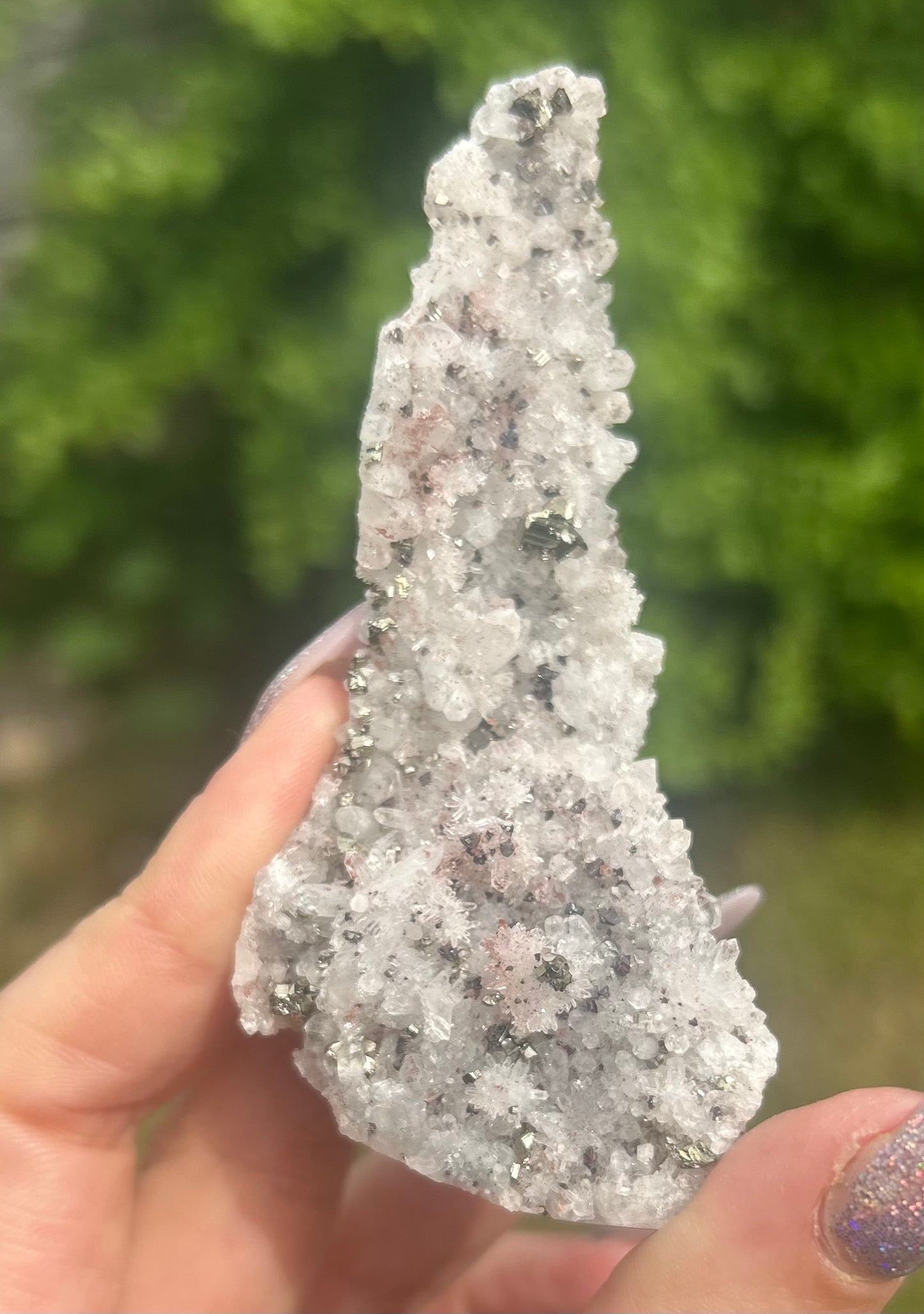 Quartz, Red Quartz, Galena With Pyrite