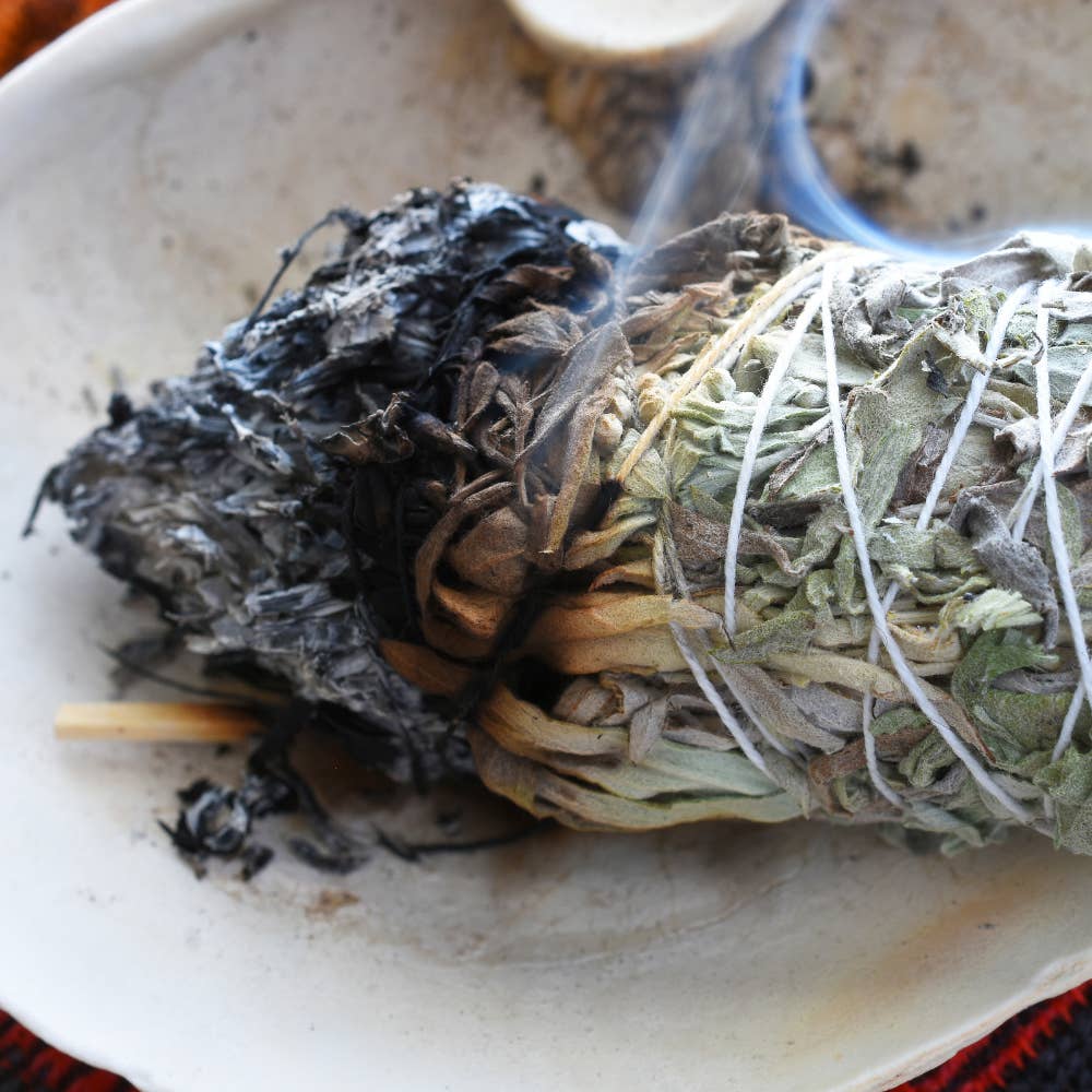 Pink Petals & White Sage Smudge Stick