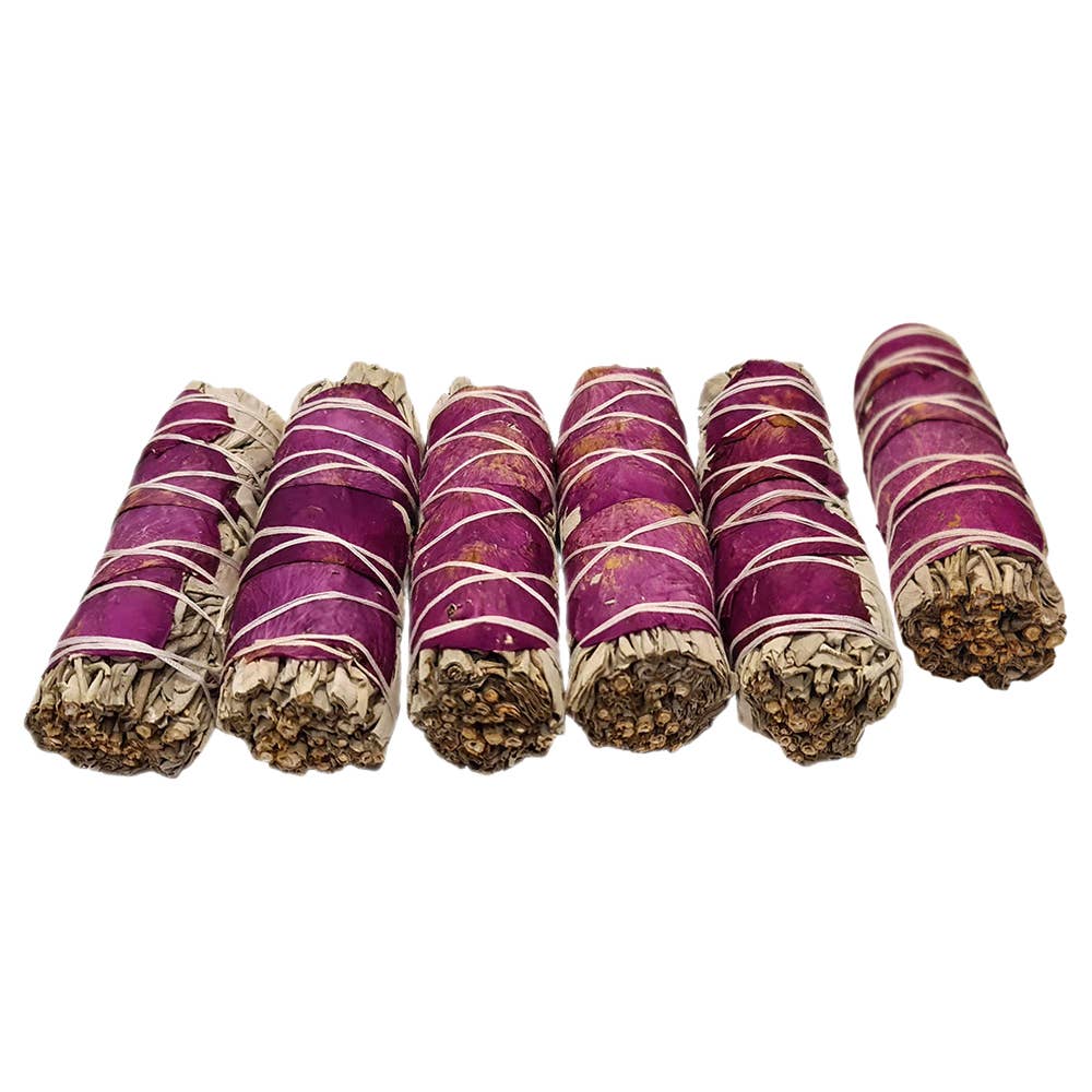 Pink Petals & White Sage Smudge Stick