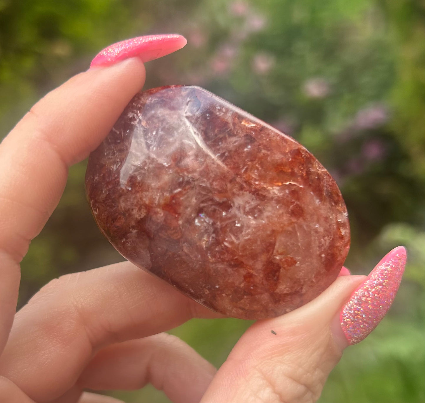 Fire Quartz Palmstone
