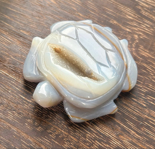 Druzy Agate Crystal Turtle