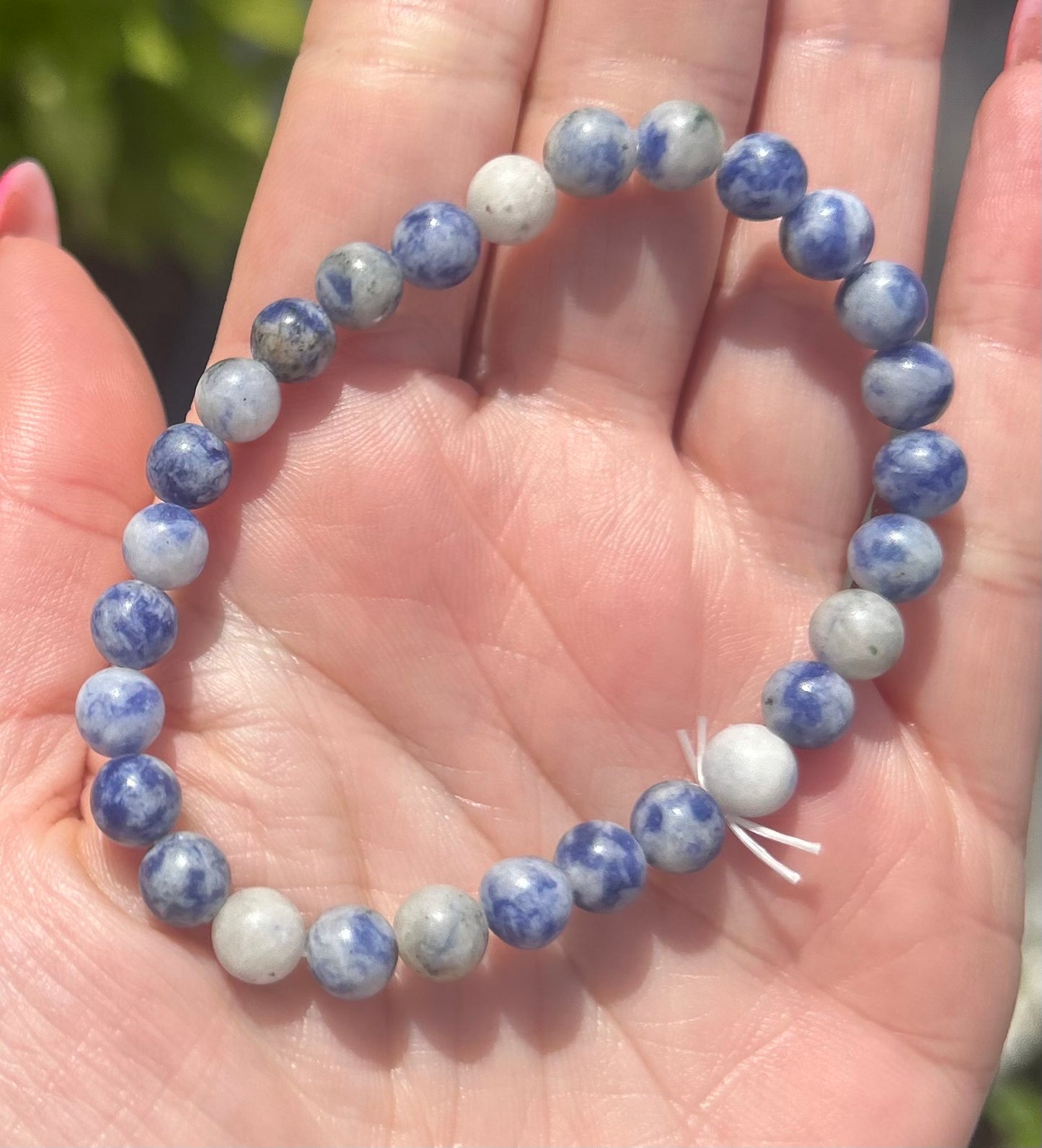Sodalite Beaded Crystal Bracelet