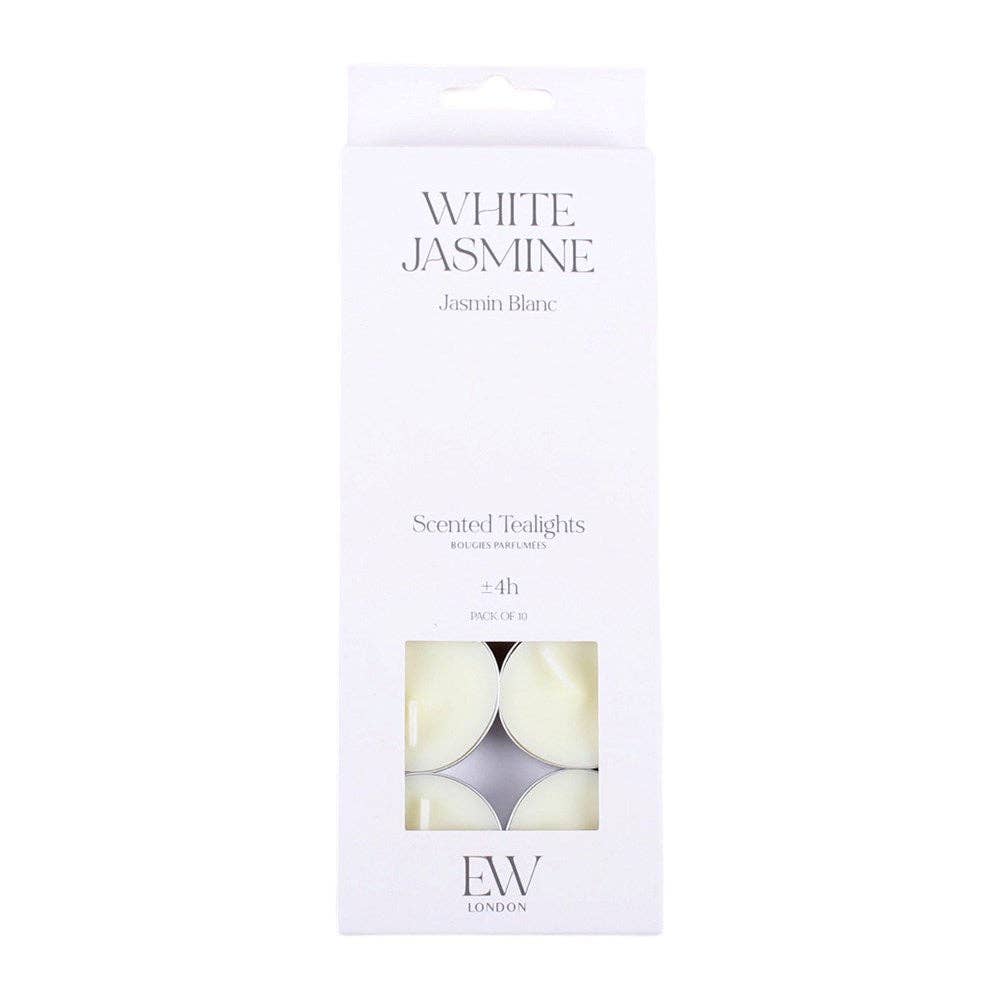 Pack of 10 White Jasmine Scented Tealights