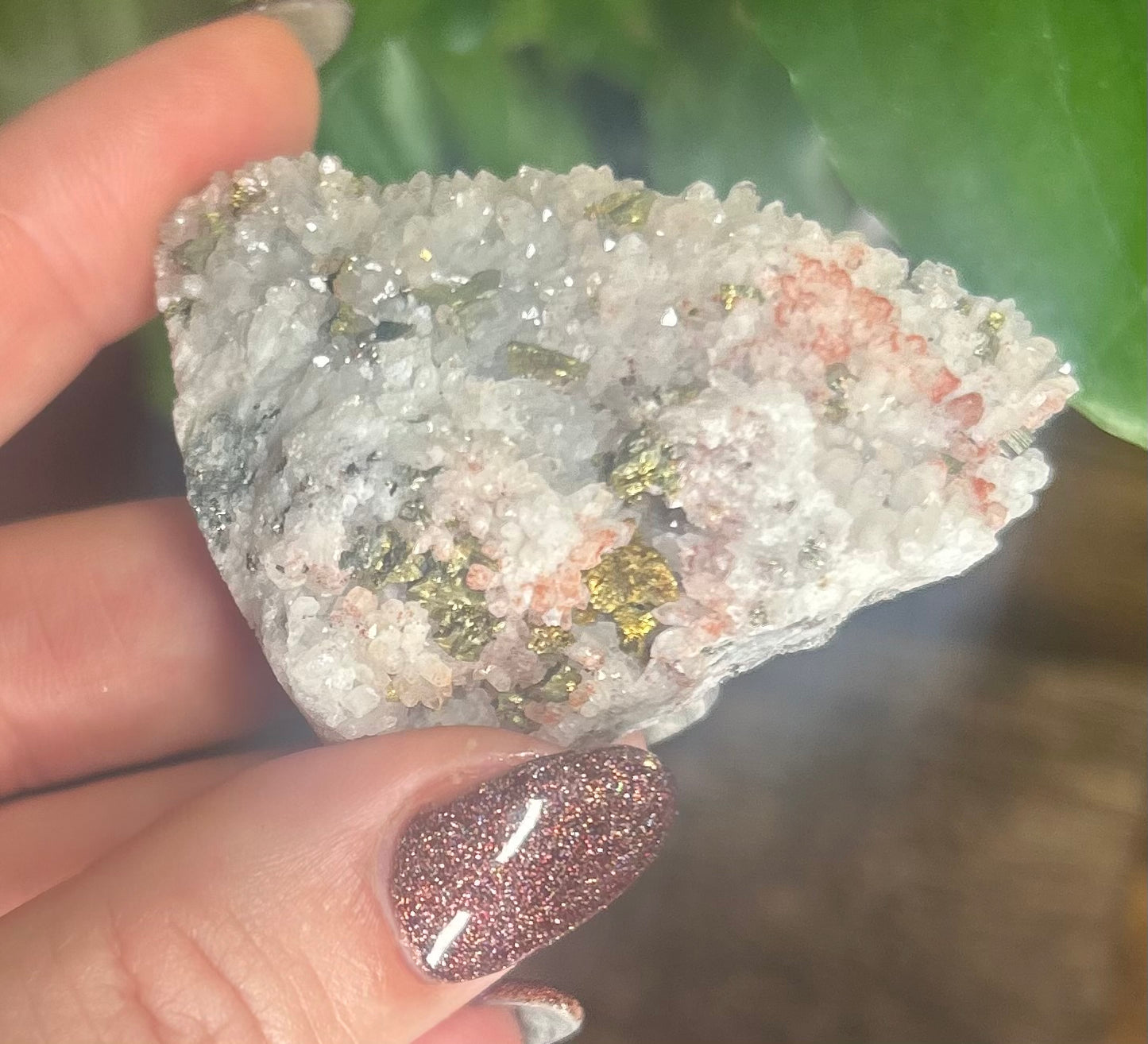Quartz, Red Quartz, Aura Pyrite Specimen