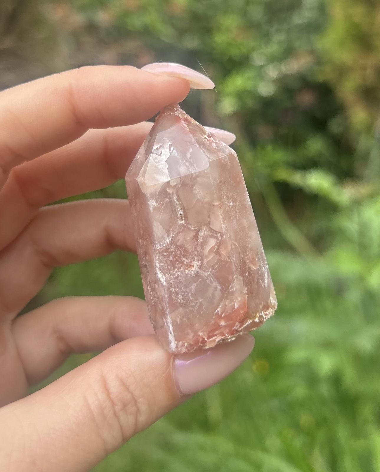 Pink Agate Small Druzy Tower
