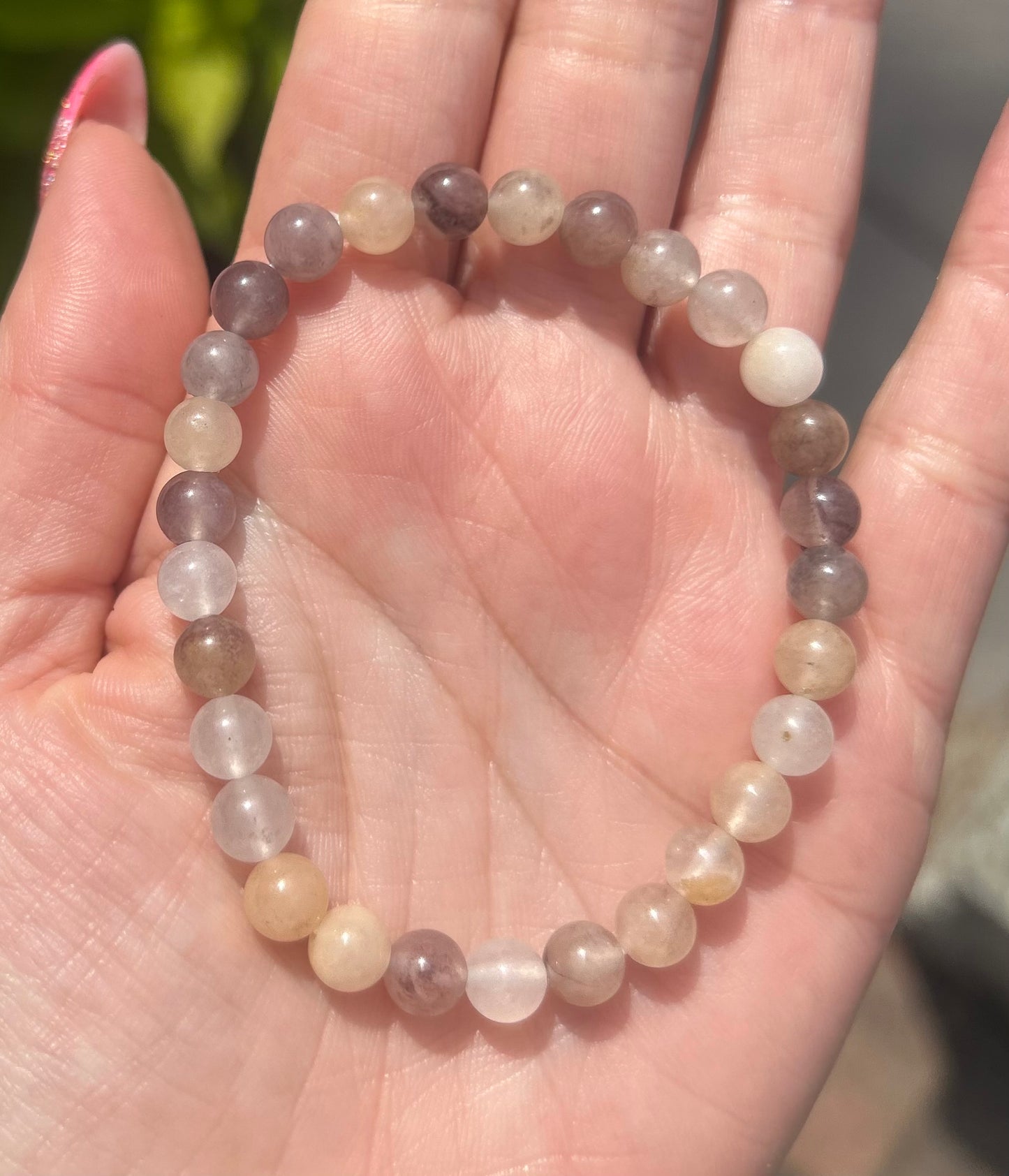 Mixed Jade Crystal Beaded Bracelet