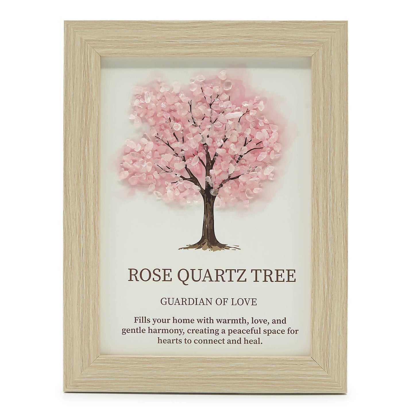 Gemstone Picture - Tree of Life - Rose Quartz