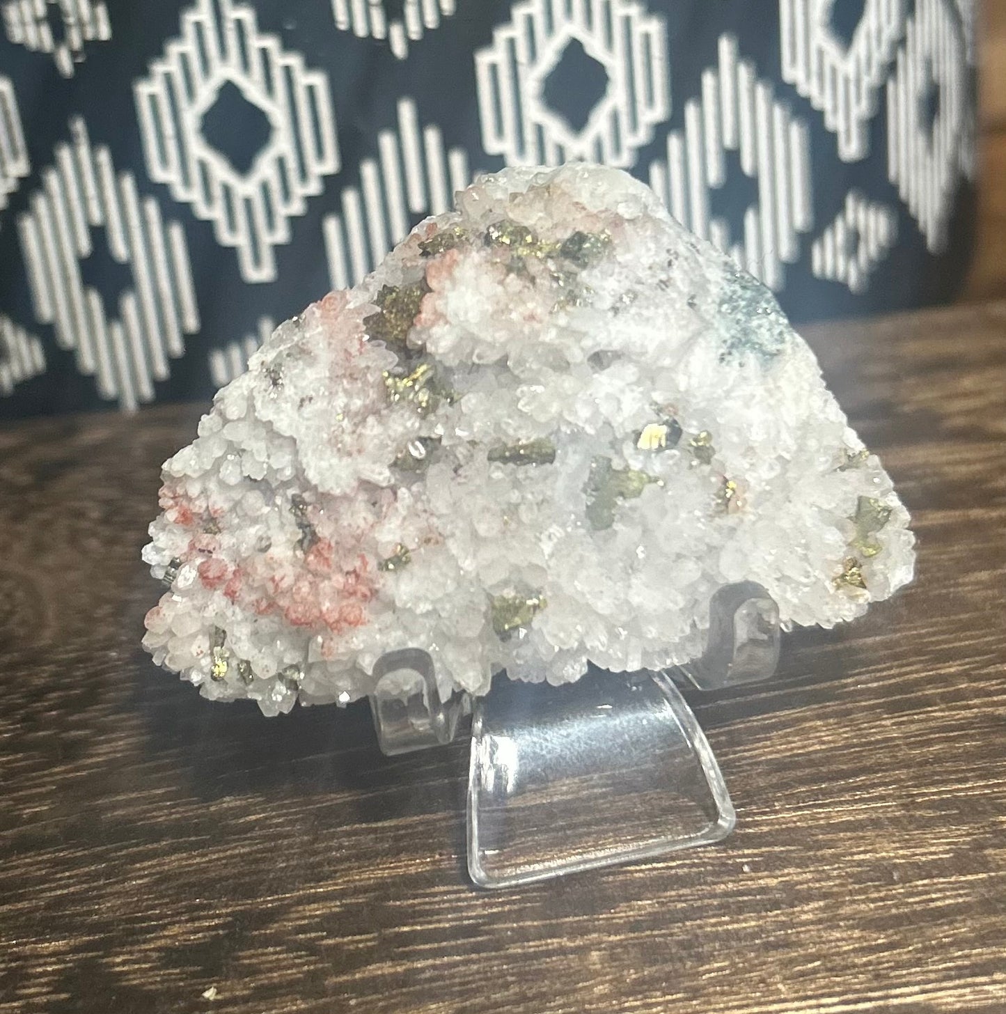 Quartz, Red Quartz, Aura Pyrite Specimen