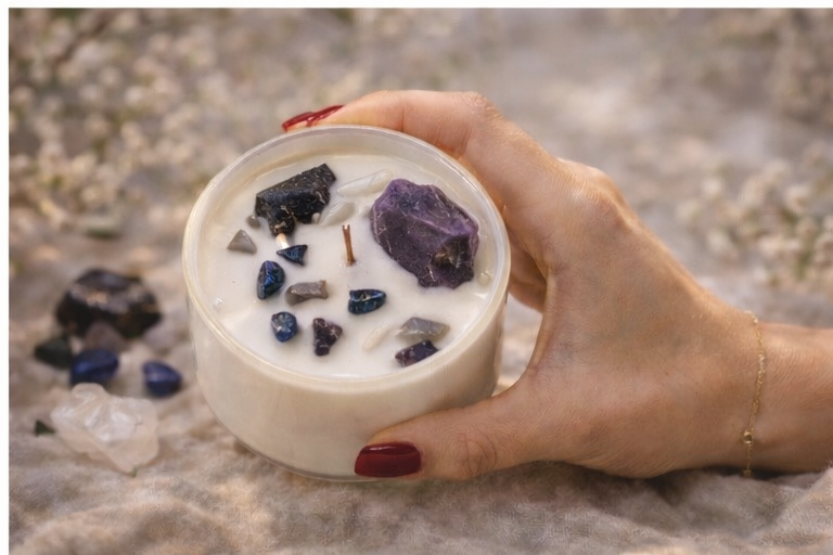 Chakra Crystal Candles - Solar Plexus Chakra