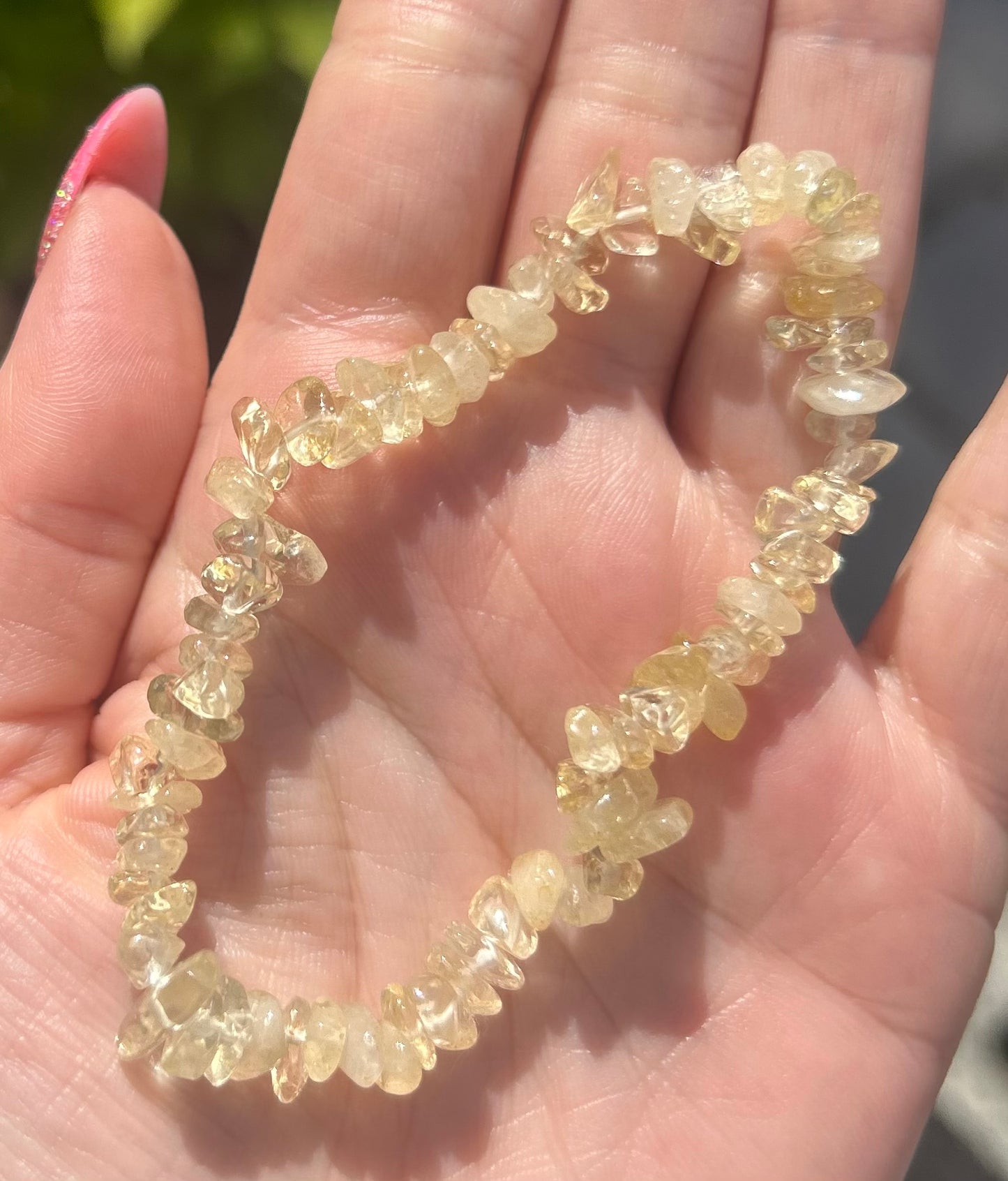 Citrine Crystal Chip Bracelet