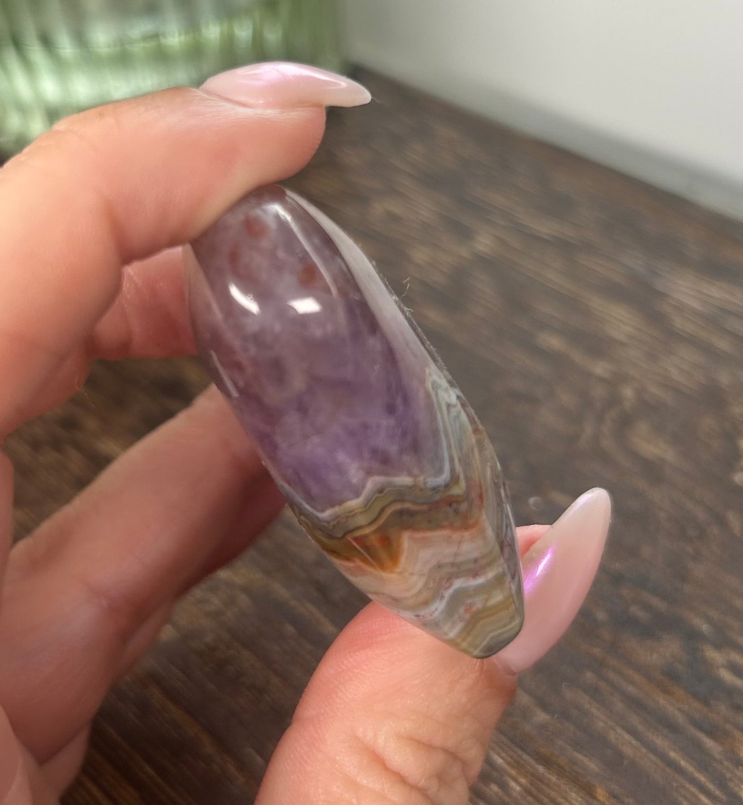 Amethyst Agate Heart