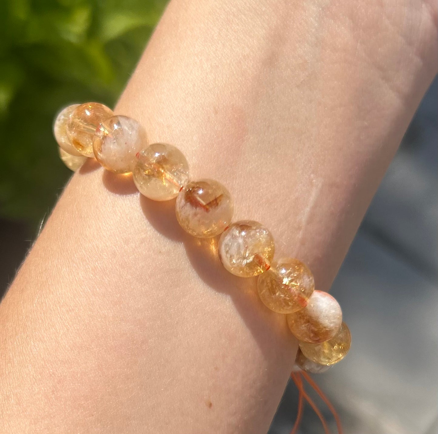 Heat Treated Amethyst (Citrine) Beaded Crystal Bracelet