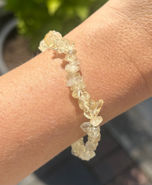 Citrine Crystal Chip Bracelet