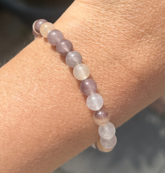 Mixed Jade Crystal Beaded Bracelet